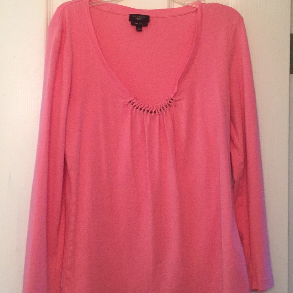 Pink Talbots Long Sleeve Knit Tee
